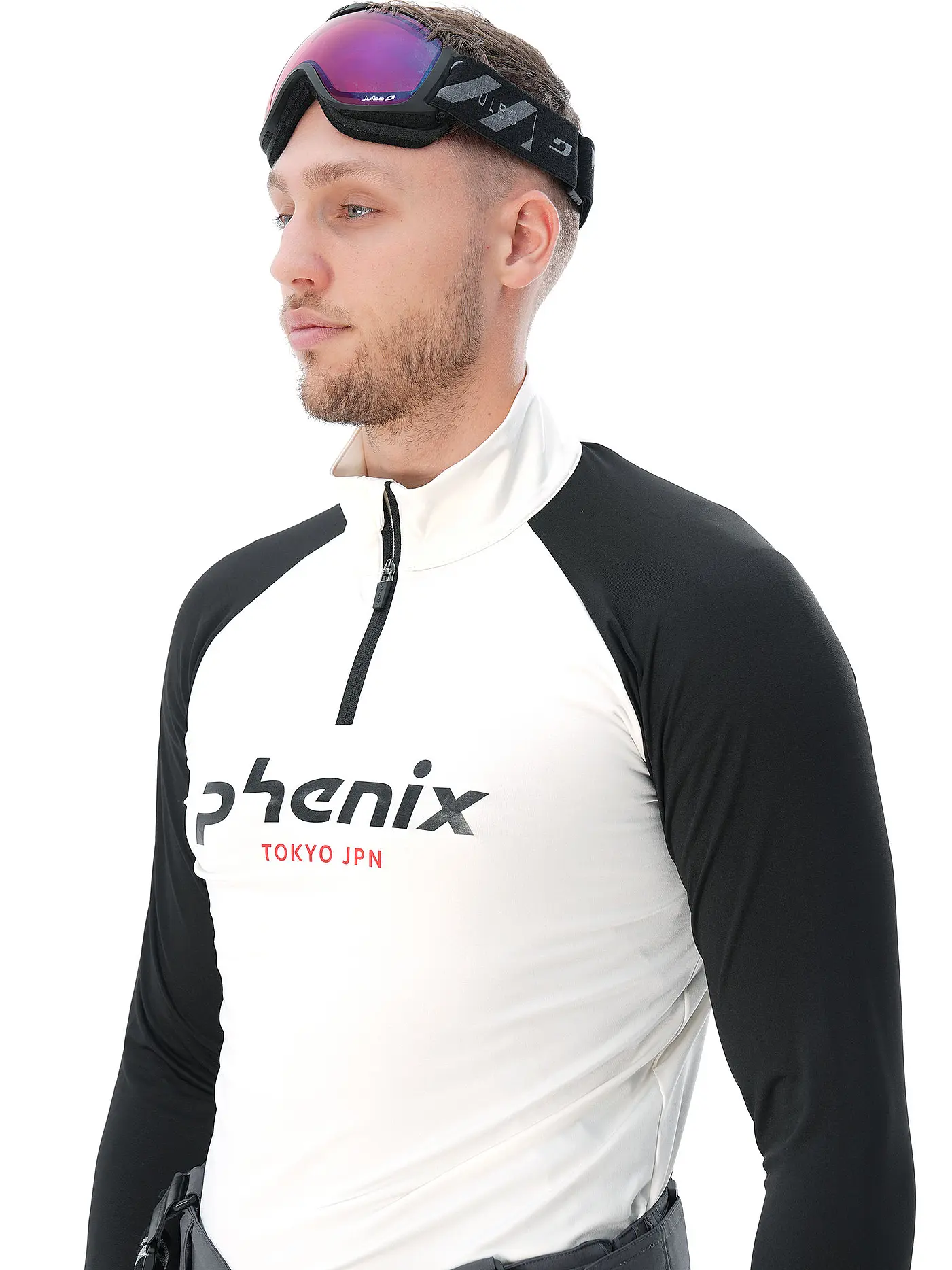 PHENIX | Herren Unterzieh Zipshirt  PH Logo Inner | weiss